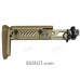 Zenitco PT-1S Vepr Telescopic Folding Stock - CNC D16T Aluminum Adjustable Skeleton Stock for Vepr RPK-Pattern Carbines (Black & Golden Khaki)