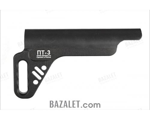 Zenitco Extended Cheek Rest for PT-3 / PT-3S Telescopic Stocks - CNC D16T Aluminum Cheek Riser with Rubber Pad (Black & Desert)