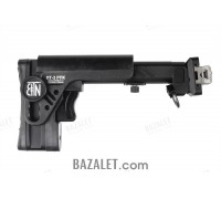 Zenitco PT-3 RPK Telescopic Folding Stock - CNC D16T Aluminum Adjustable Tubular Stock for RPK-Pattern Carbines (Black)