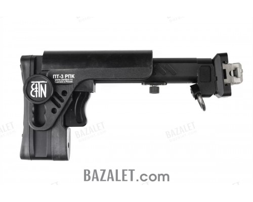 Zenitco PT-3 RPK Telescopic Folding Stock - CNC D16T Aluminum Adjustable Tubular Stock for RPK-Pattern Carbines (Black)