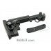 Zenitco PT-3 Vepr Telescopic Folding Stock - CNC D16T Aluminum Adjustable Tubular Stock for Vepr RPK-Pattern Carbines (Black)