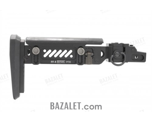 Zenitco PT-5 RPK Telescopic Folding Stock - CNC D16T Aluminum Adjustable Tubular Stock for RPK-Pattern Carbines (Black & Golden Khaki)