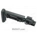 Zenitco PT-5 Telescopic Folding Stock - CNC D16T Aluminum Adjustable Tubular Stock for AK-Pattern Carbines (Black & Golden Khaki)
