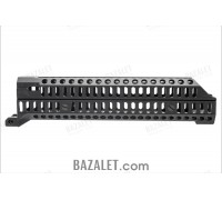 Zenitco Sport-12 Handguard Kit - CNC D16T Aluminum Handguard System for AK-12 / TR3 (Six Bazis Rails, Black & Desert)