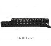 Zenitco Sport-12U Handguard Kit - CNC D16T Aluminum Handguard for AK-12 / TR3 with Front Device Platform (Six Bazis Rails, Black, Desert & Golden Khaki)