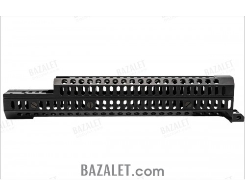 Zenitco Sport-12U Handguard Kit - CNC D16T Aluminum Handguard for AK-12 / TR3 with Front Device Platform (Six Bazis Rails, Black, Desert & Golden Khaki)