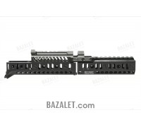 Zenitco Sport-3 Kit - CNC D16T Aluminum Handguard System for Saiga-9 / TR9 Paradox (Three-Sided Bazis Rails + Top Picatinny, Black, Desert & Golden Khaki)