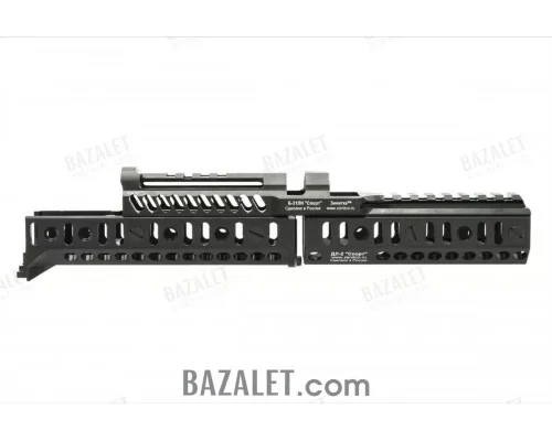 Zenitco Sport-3 Kit - CNC D16T Aluminum Handguard System for Saiga-9 / TR9 Paradox (Three-Sided Bazis Rails + Top Picatinny, Black, Desert & Golden Khaki)