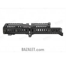 Zenitco Sport-4 Kit - CNC D16T Aluminum Handguard System for Full-Size AK-Pattern Carbines (415 mm Barrel, Bazis Rails, Black, Desert & Golden Khaki)