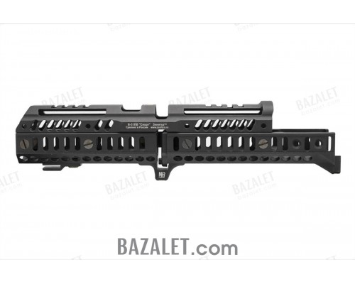 Zenitco Sport-4 Kit - CNC D16T Aluminum Handguard System for Full-Size AK-Pattern Carbines (415 mm Barrel, Bazis Rails, Black, Desert & Golden Khaki)
