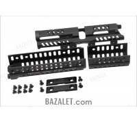 Zenitco Sport-5 Kit - Basis-Rail Handguard System for RPK-Pattern Carbines (5-Sided Basis Rails, D16T Aluminum, Black / Desert / Golden Khaki)