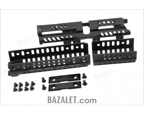 Zenitco Sport-5 Kit - Basis-Rail Handguard System for RPK-Pattern Carbines (5-Sided Basis Rails, D16T Aluminum, Black / Desert / Golden Khaki)