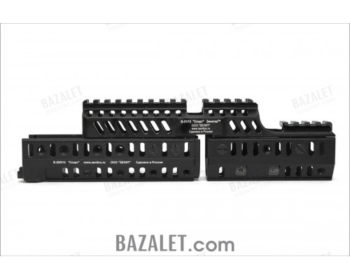 Zenitco Sport-6 Kit - Basis-Rail Handguard System for Vepr-12 (VPO-205) Carbines (D16T Aluminum, Black / Desert / Golden Khaki)