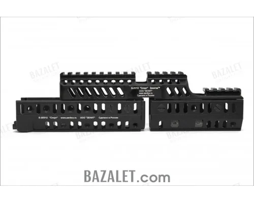 Zenitco Sport-6 Kit - Basis-Rail Handguard System for Vepr-12 (VPO-205) Carbines (D16T Aluminum, Black / Desert / Golden Khaki)