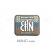 Zenitco Zenitka Logo Patch - PVC Rubber Morale Patch with Hook-and-Loop Backing (Tricolor, Grey & Green)